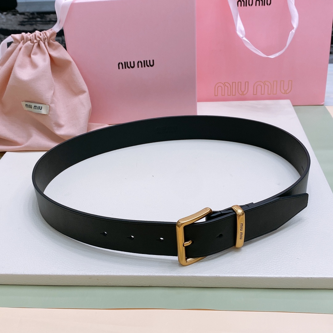 miumiu23金属搭扣.腰带环饰有