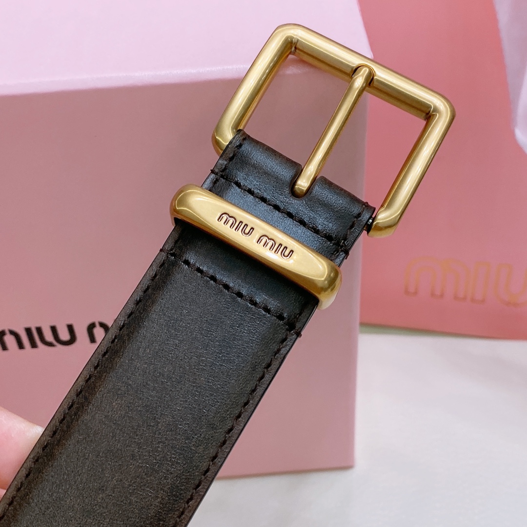 渐变/洗水色miumiu23金属搭扣