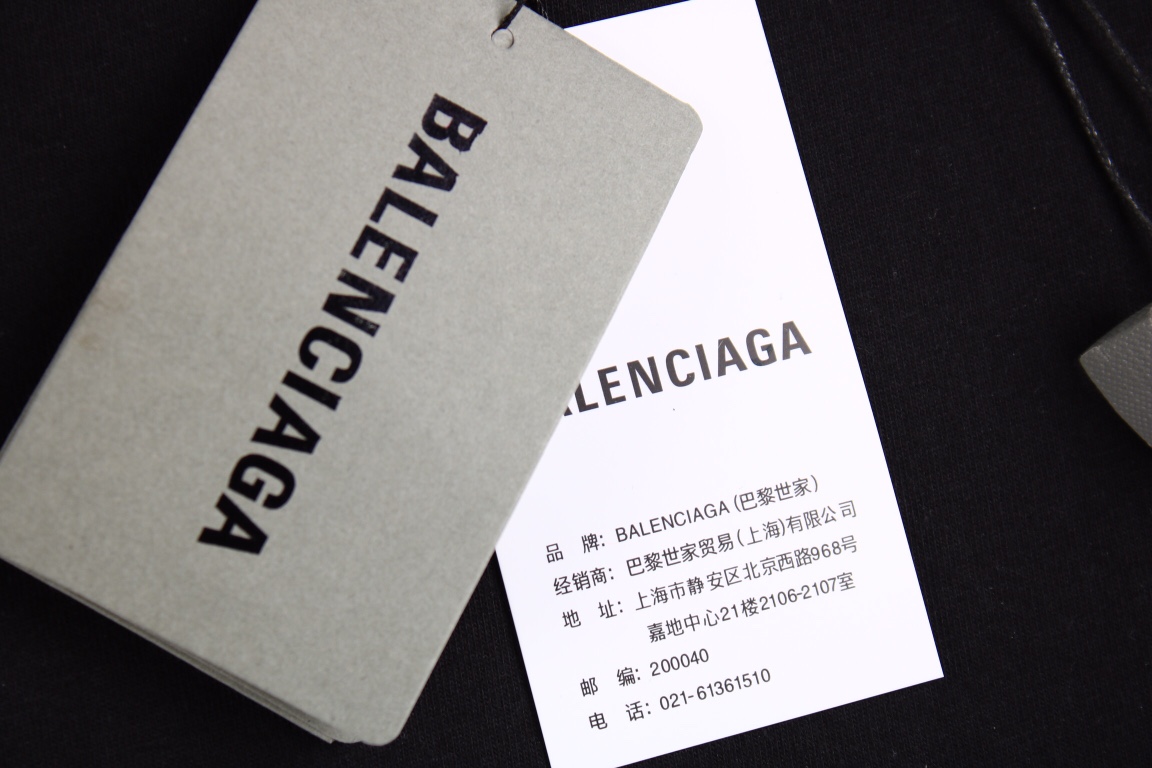 马克笔丢失扣10 ） Balenciaga/巴黎世家BLCG 巴黎铁塔照片短袖T恤