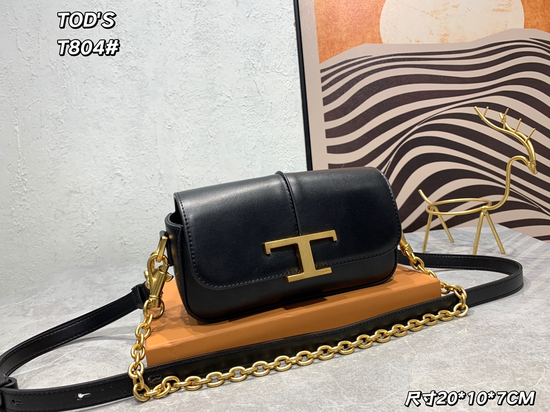 440 TOD'S TTIMELESS 斜挎包出货 本款长方形手袋以粒面牛皮制成