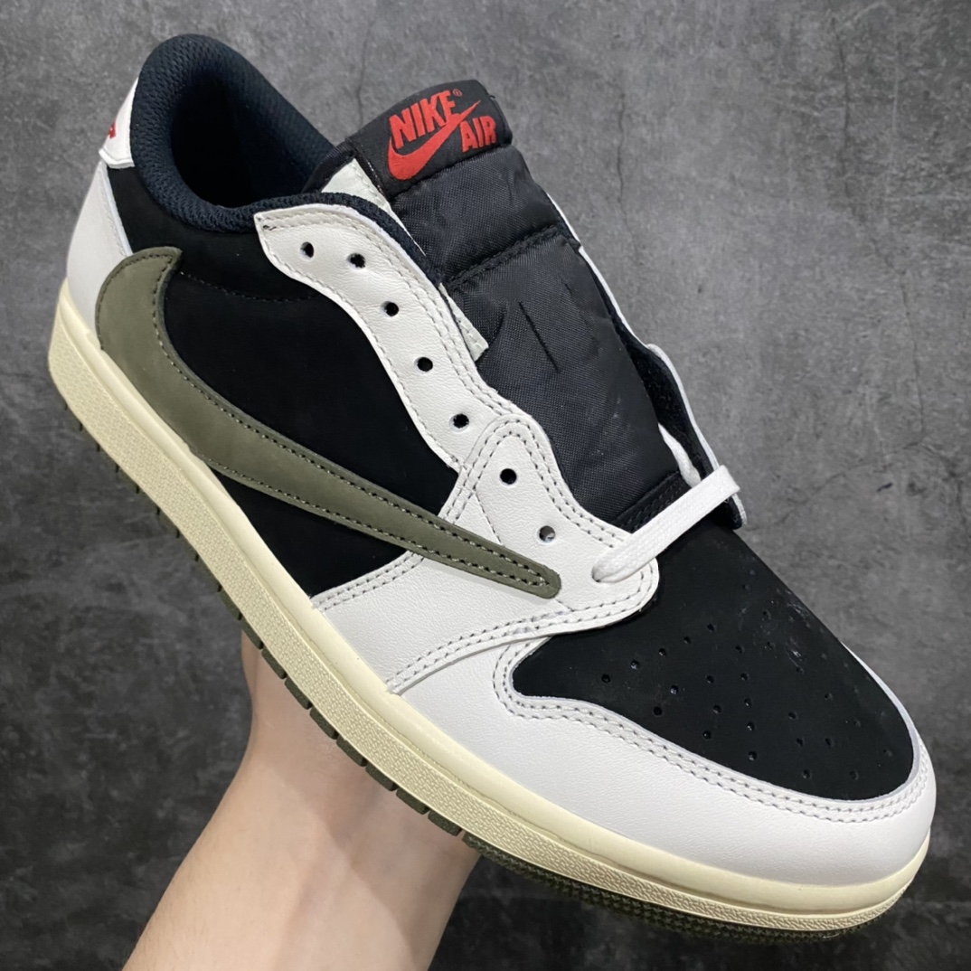 PK same source cost-effective version Air Jordan 1 x Travis Scott AJ1 x TS joint white black and green hook 5.0 DZ4137-106