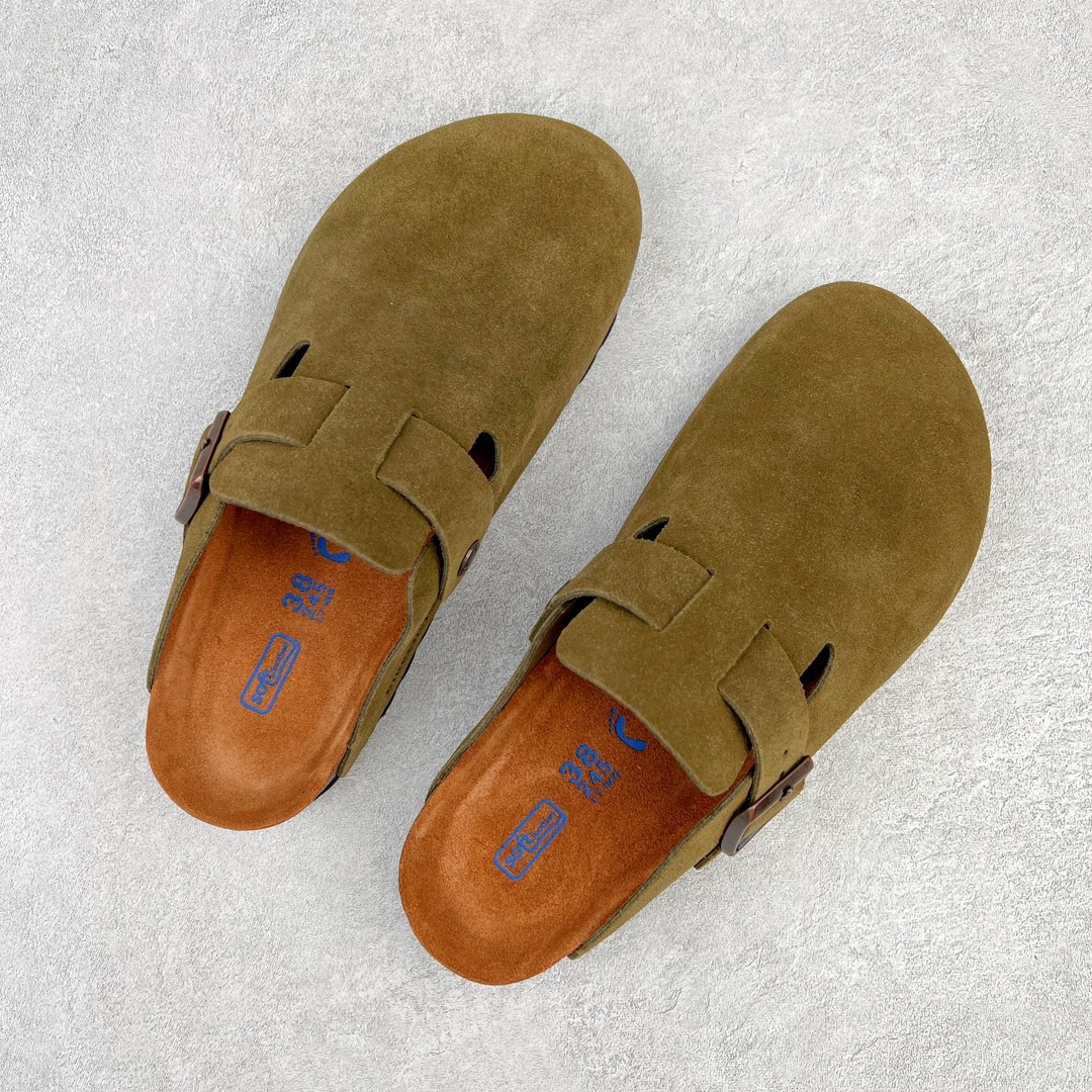 图片[3]-零售💰250 ＃DC Birkenstock Boston VL 勃肯软木底包头拖鞋 天鹅绒般的绒面革赋子休闲的经典外观 四季皆宜 柔软的鞋床采用额外的泡沫缓冲层 提供额外的舒适感和全天支撑 全网独家首发 源于德国的严谨工艺  牛巴戎面 中层松木 EVA 三层组合大底 优质牛皮面料五金扣 出口订单 尺码：35-44 编码：by2936050-运动鞋