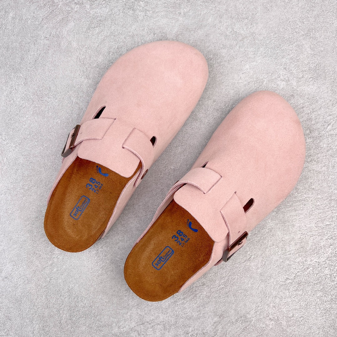 图片[3]-零售💰250 ＃DC Birkenstock Boston VL 勃肯软木底包头拖鞋 天鹅绒般的绒面革赋子休闲的经典外观 四季皆宜 柔软的鞋床采用额外的泡沫缓冲层 提供额外的舒适感和全天支撑 全网独家首发 源于德国的严谨工艺  牛巴戎面 中层松木 EVA 三层组合大底 优质牛皮面料五金扣 出口订单 尺码：35-44 编码：by2936050-运动鞋