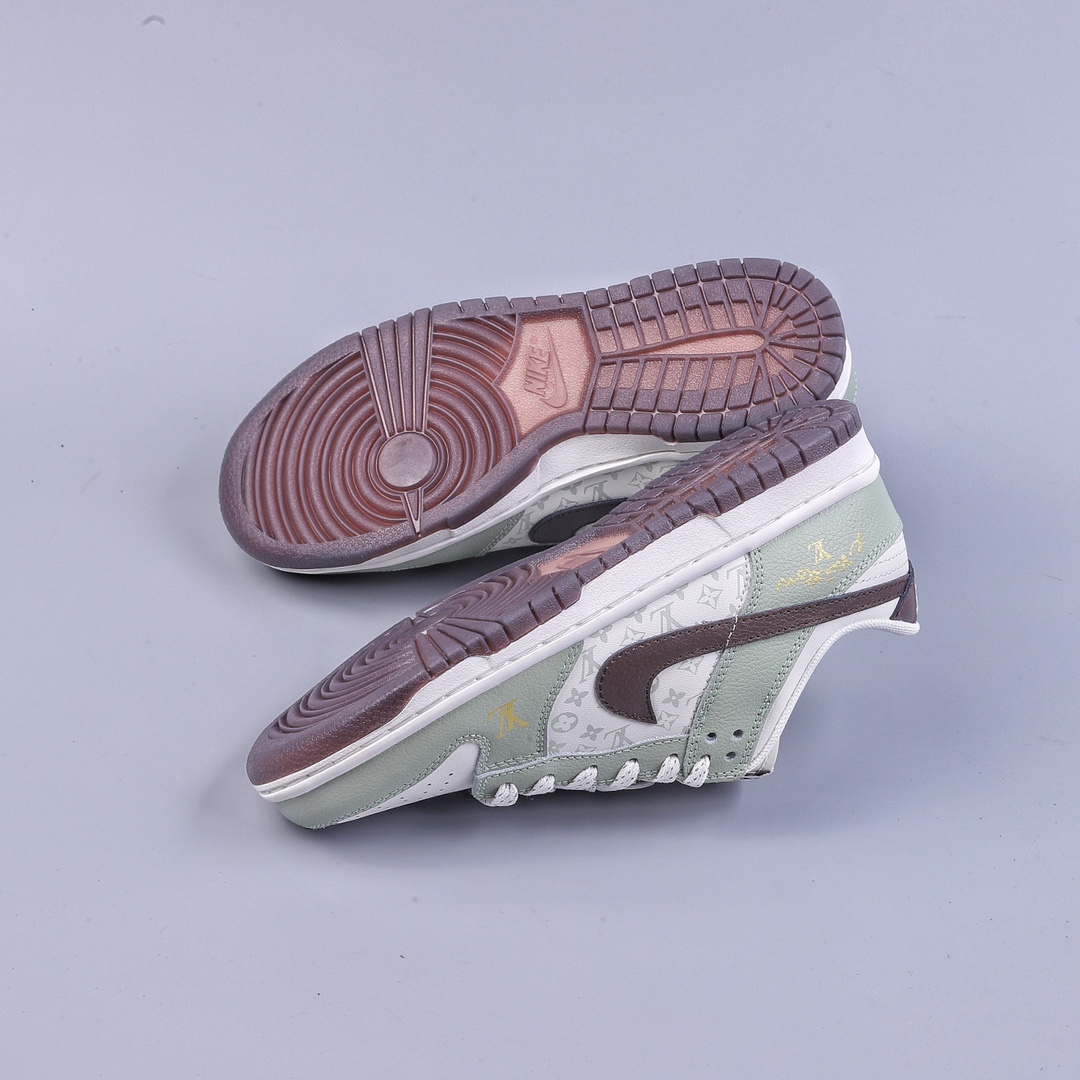 220 LV Nike SB Dunk Low “LV联名--青色年华 ” 周年高端定制低帮休闲板鞋 XD6188-006
