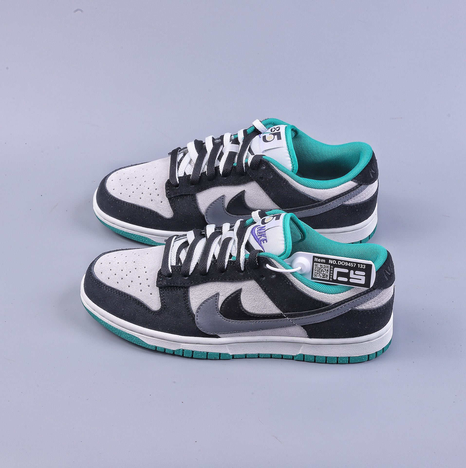 220 CS Nike SB Dunk Low ”85” 黑灰双勾 绑带黑绿 SB低帮运动休闲板鞋 DO9457-133