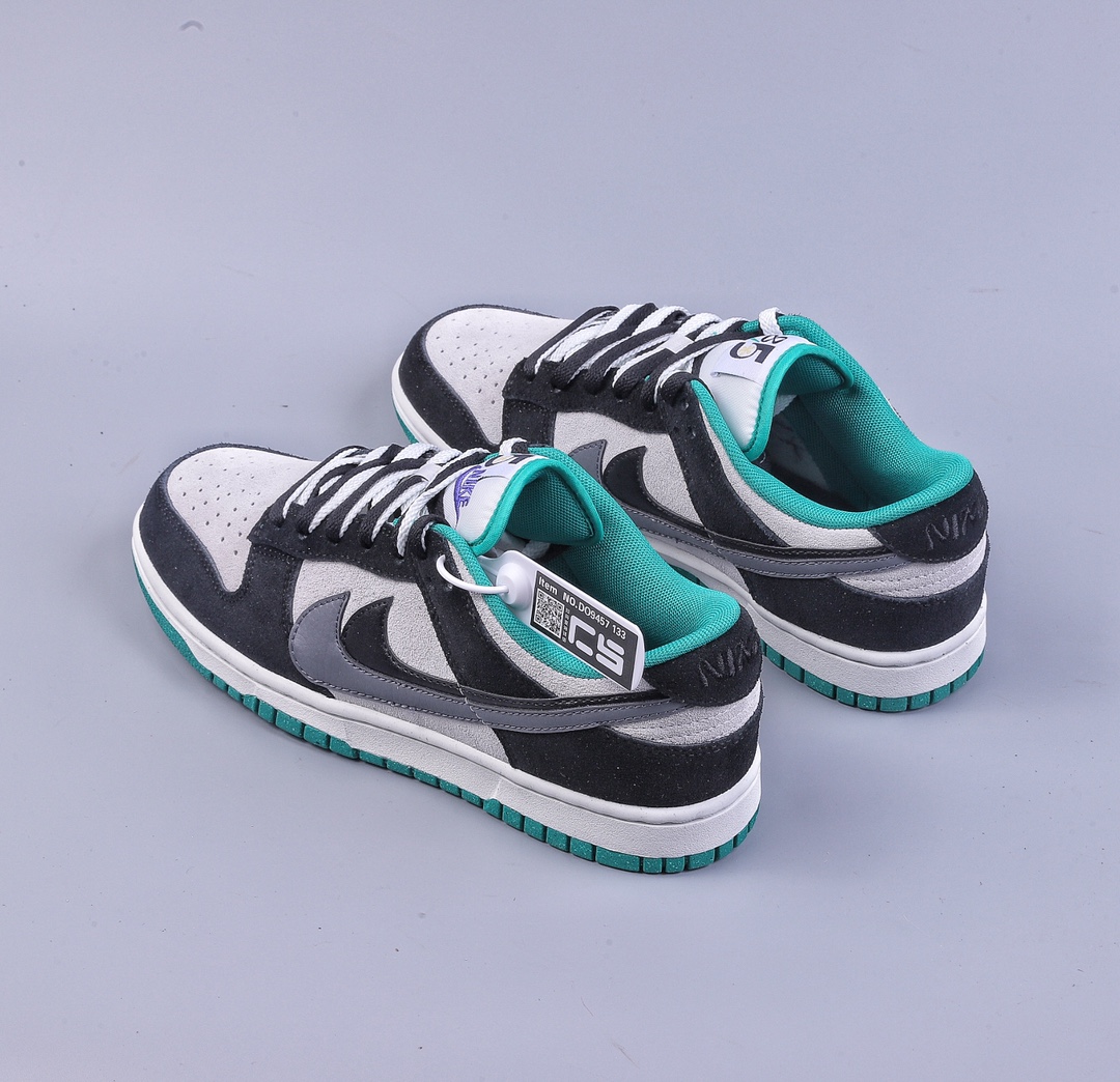 220 CS Nike SB Dunk Low ”85” 黑灰双勾 绑带黑绿 SB低帮运动休闲板鞋 DO9457-133