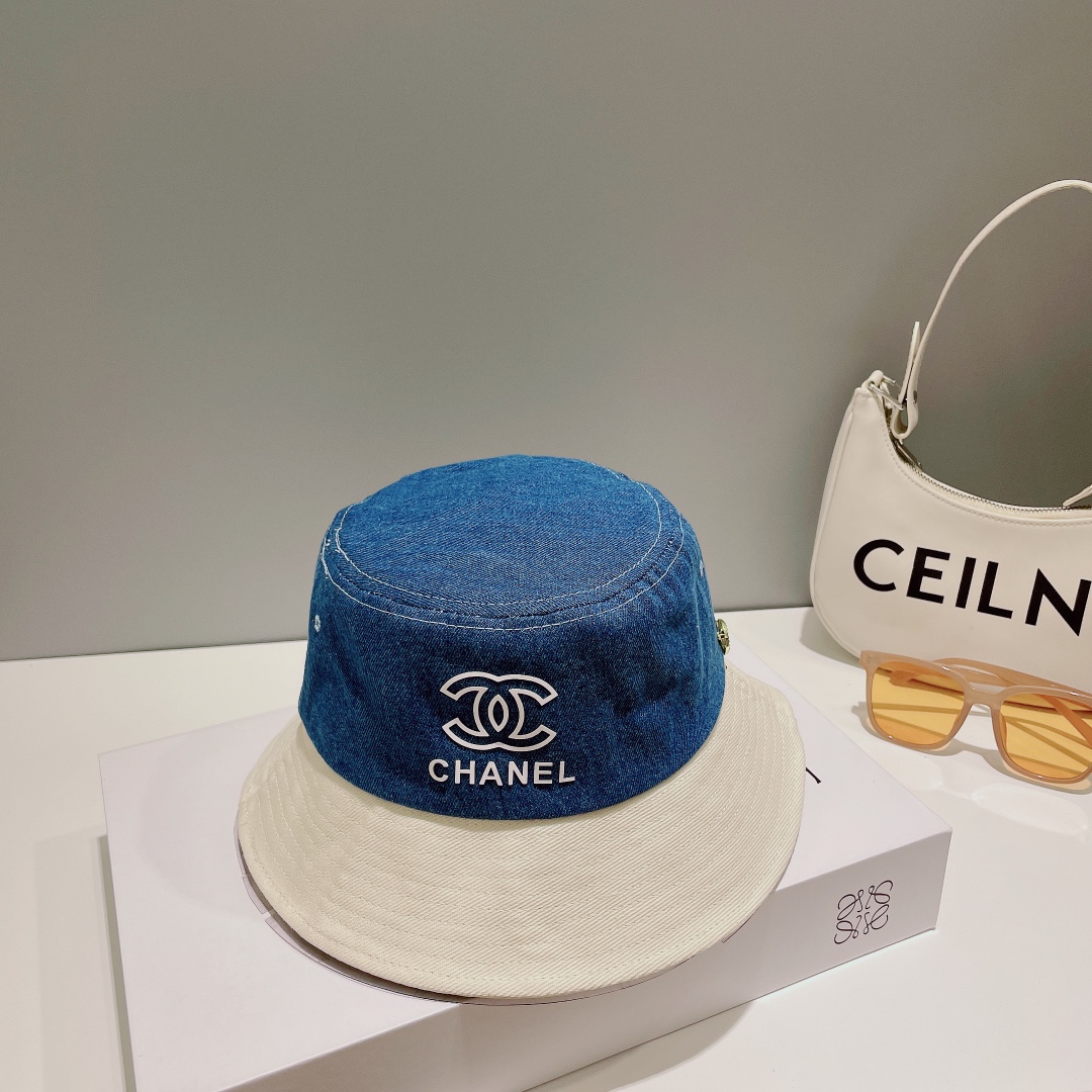 NO:195798,Chanel 23 spring and summer style washing cowboy fisherman hat classic small fragrance logo, same style for men and women, versatile and breathable, all seasons of wearing hat fisherman hat baseball hat knit hat, hat, chanel, espadrilles, hats19860909香奈儿23春夏款洗水牛仔渔夫帽 经典小香标志,男女同款 百搭透气,四季可佩戴帽子渔夫帽棒球帽针织帽,帽子,chanel,espadrilles,hats,hat