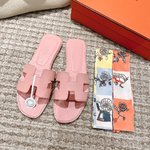 Hermes Shoes Sandals Slippers Calfskin Cowhide Genuine Leather Fashion