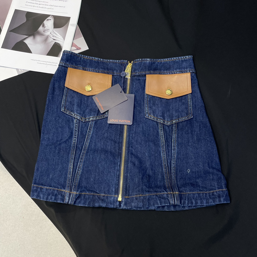 Louis Vuitton Top
 Clothing Skirts Cotton Denim Spring/Summer Collection