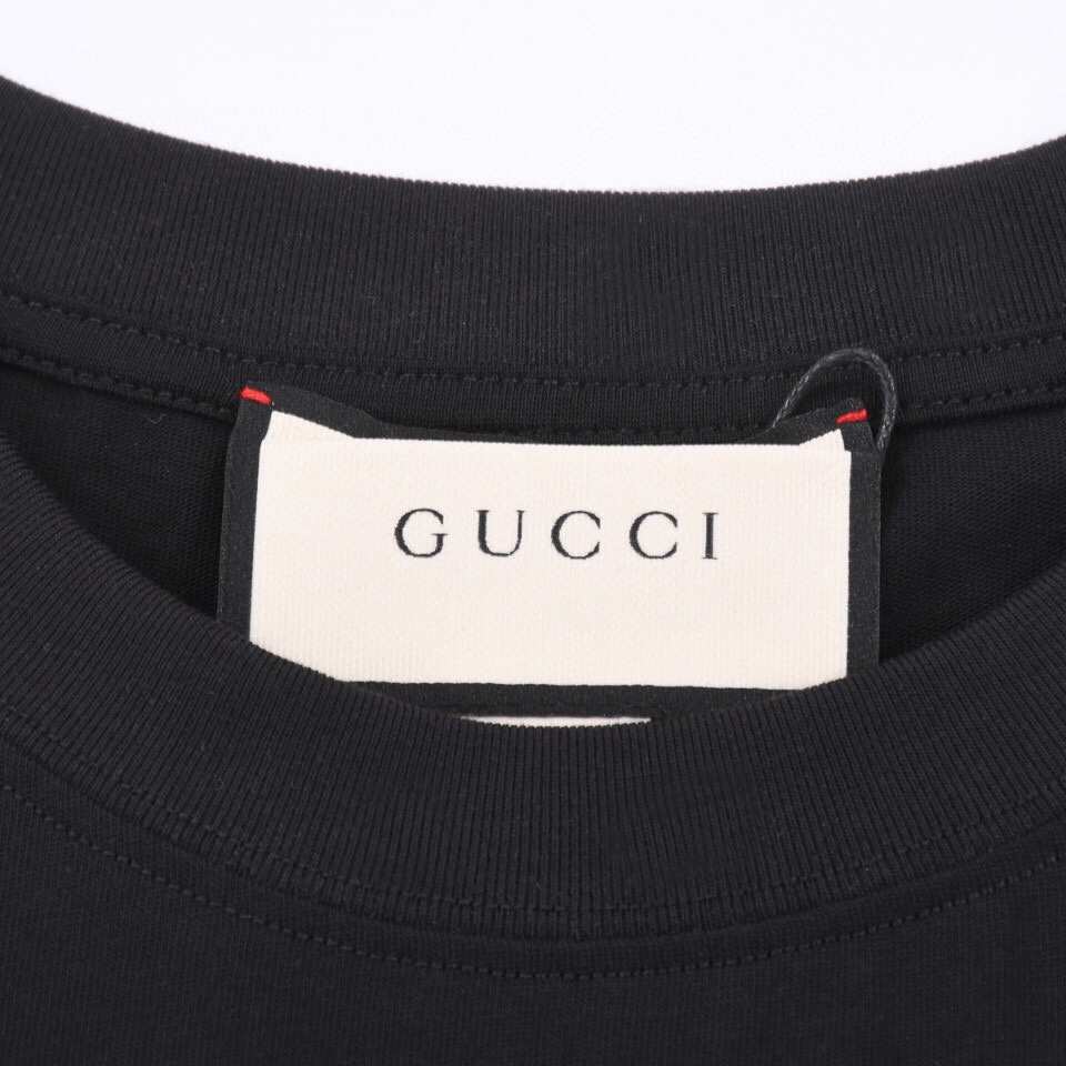 160 Gucci/古驰 23SS兔年限定卡通蓝兔双G印花短袖