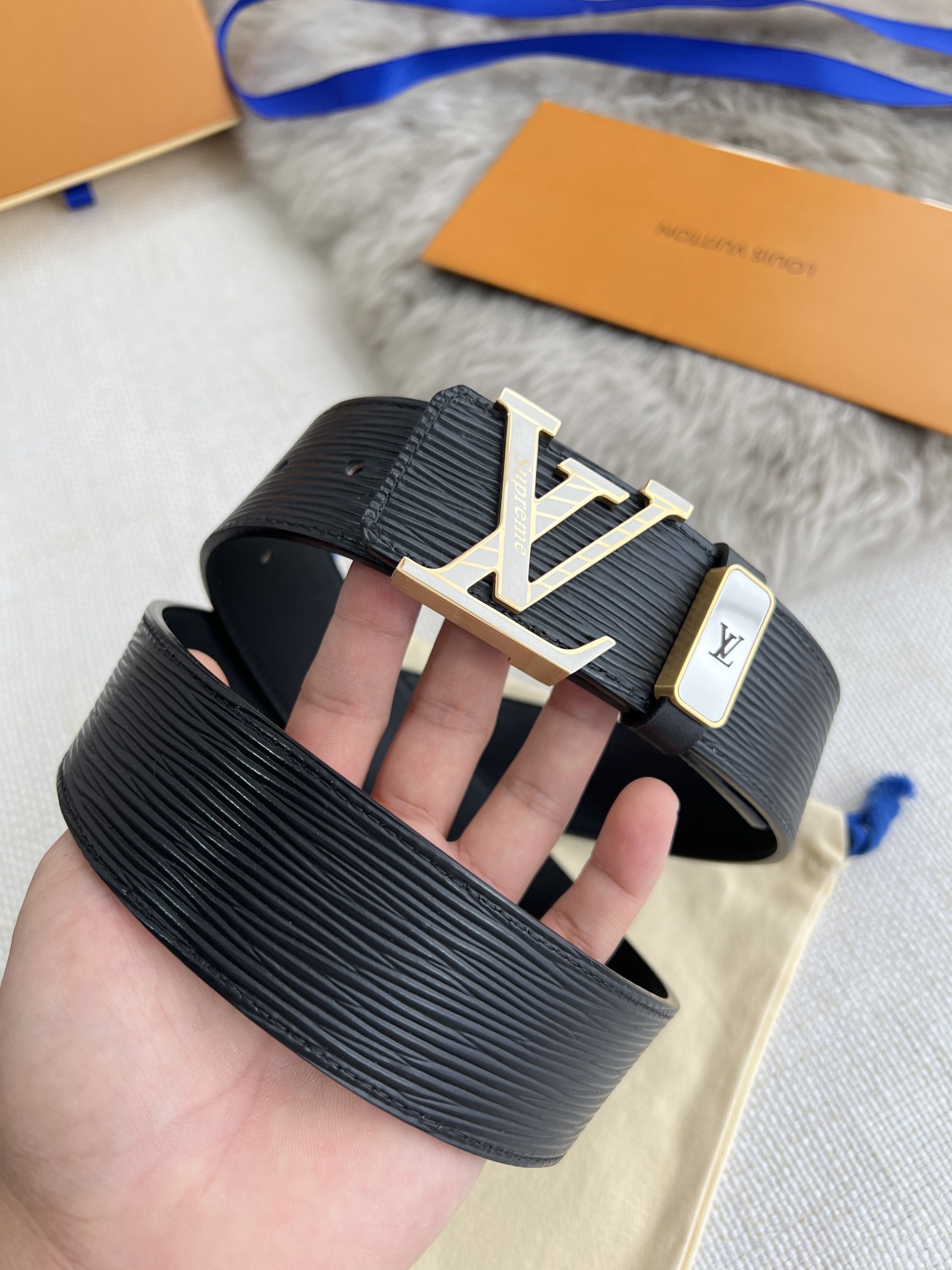 Louis Vuitton Belts Gold Hardware Epi Cowhide