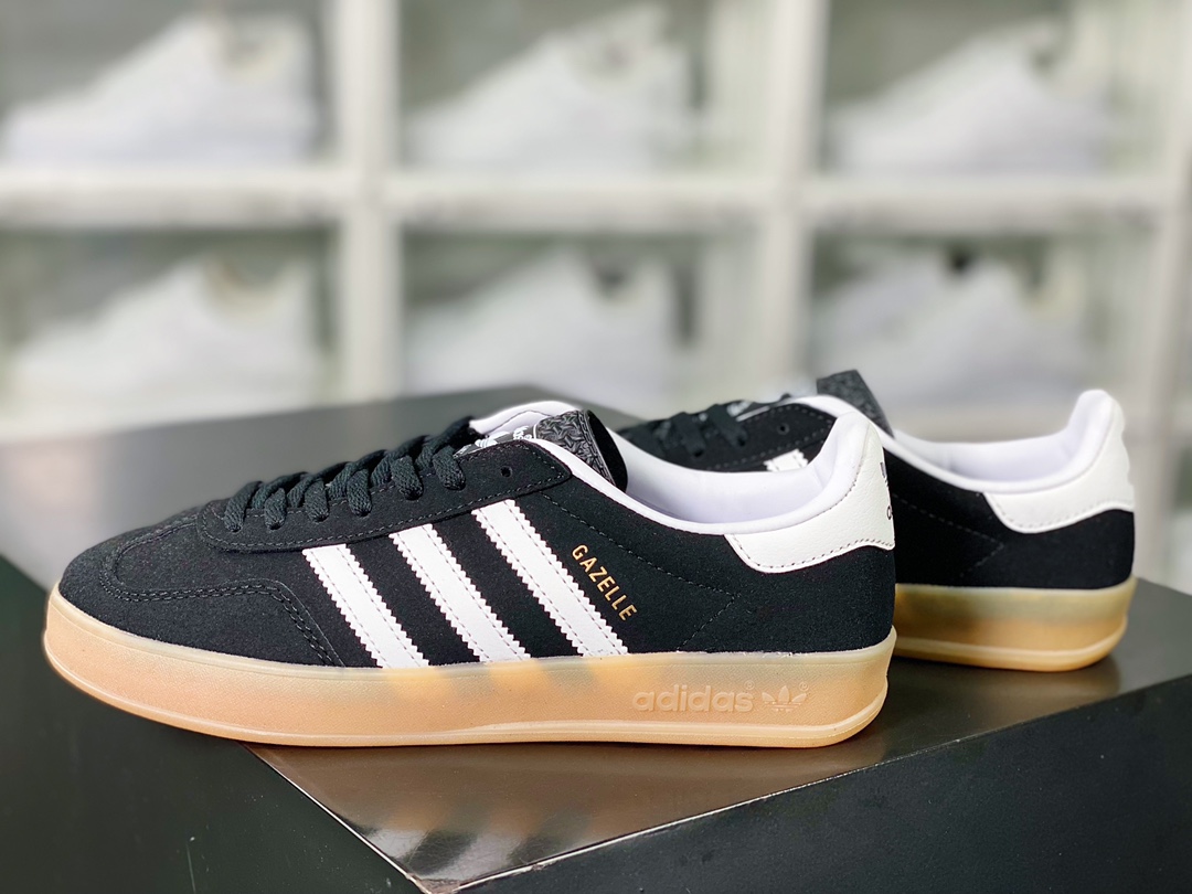 Adidas Gazelle Indoor Trainers low-top sneakers ”black and white raw rubber sole” H06259