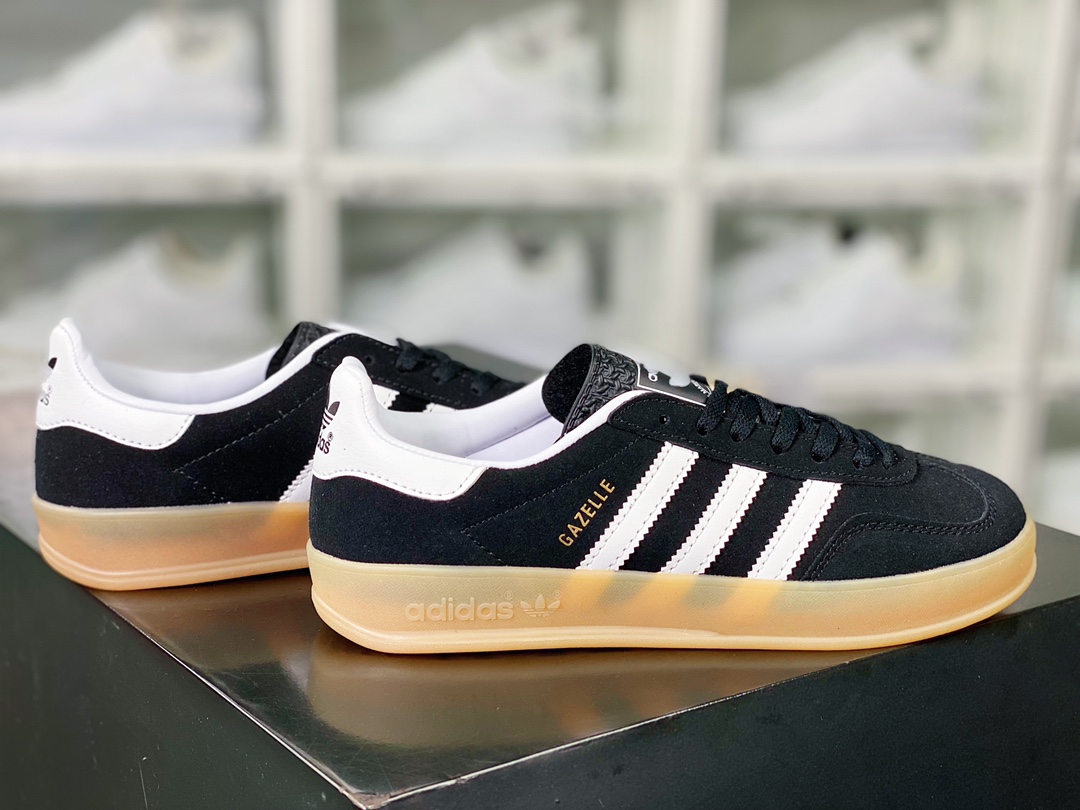 Adidas Gazelle Indoor Trainers low-top sneakers ”black and white raw rubber sole” H06259