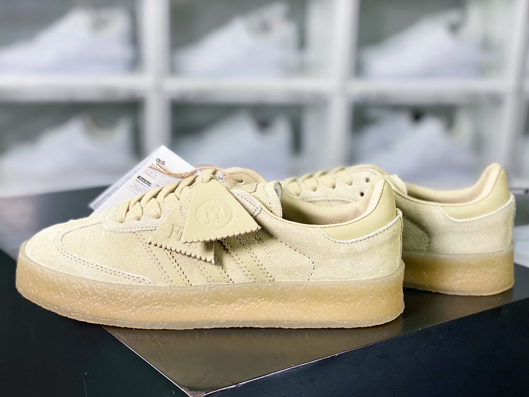 KITH x Clarks x 【Adidas】 Originals 8th Street Samba ”Savannah” Samba Sneakers ”Desert Yellow Rubber Sole” ID7298