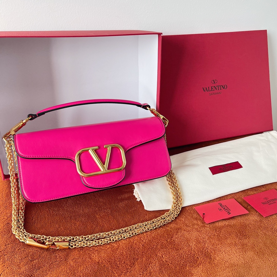 VALENTINOMINILOCÒ小牛皮-VLogoSignature-配可拆卸提手和可拆卸滑动式链条可