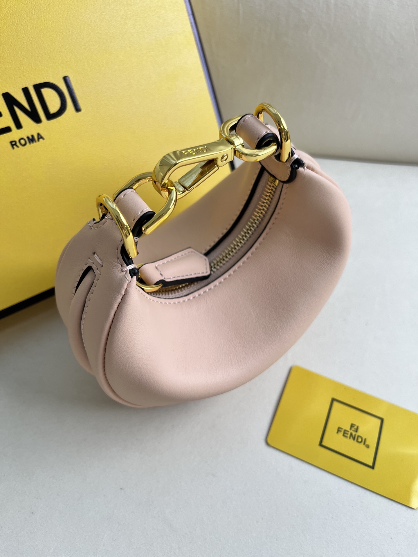 Fendi Fendipraphy Small Pink Leather Shoulder Bag, 16.5x14x5cm 3 i1682929664 1381 2