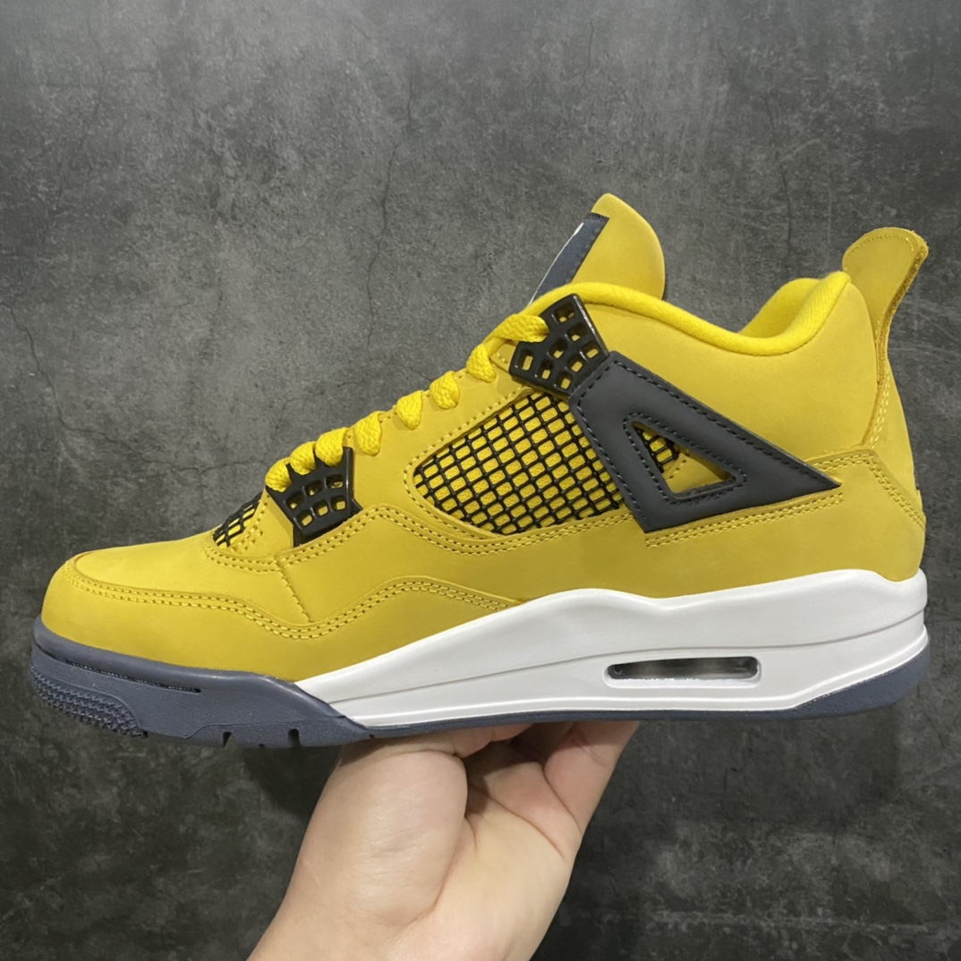 H12 version Air Jordan AJ4 Retro Electric Mother Yellow Lightning 314254-702