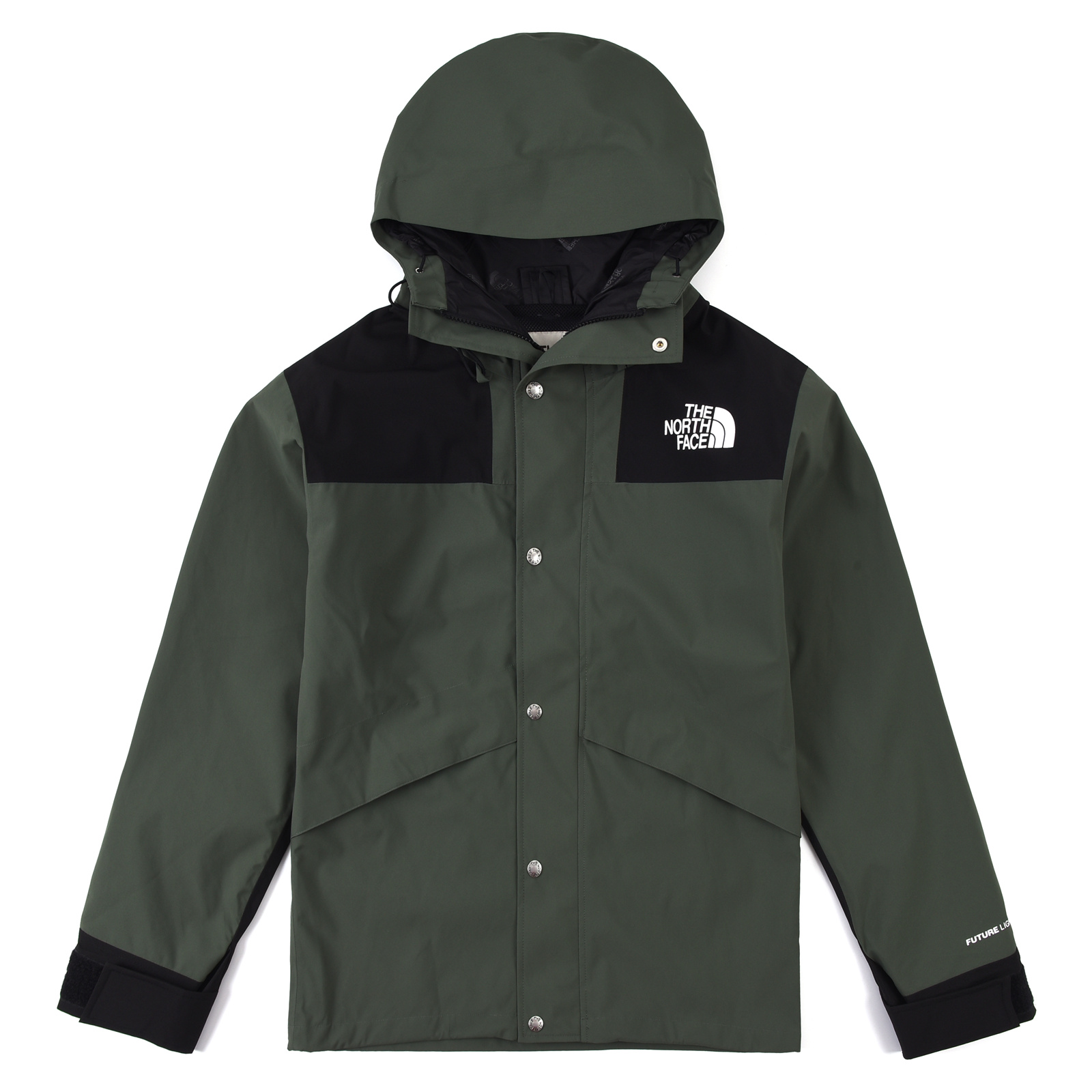 专柜级! THE NORTH FACE TN北面 1986经典冲锋衣系列!冲锋衣中性穿搭界的时尚天花板,户外活动首选北面!这个有多火相信大家都知道~网上秀图超多 高领和连帽拼接设计,直筒廓形!底摆有抽绳!不挑身材!连帽带防雨檐!拉链+纽扣双重门襟,造型帅气,防风性好!关于品质 无需多言!妥妥的口碑系列了 到手你随便翻开看!对标柜子品质!一比一定制FUTURE LIGHT防水科技面料 包括颜色都是定染的 手感与专柜无异!男女同款 Sixe:S-XXL