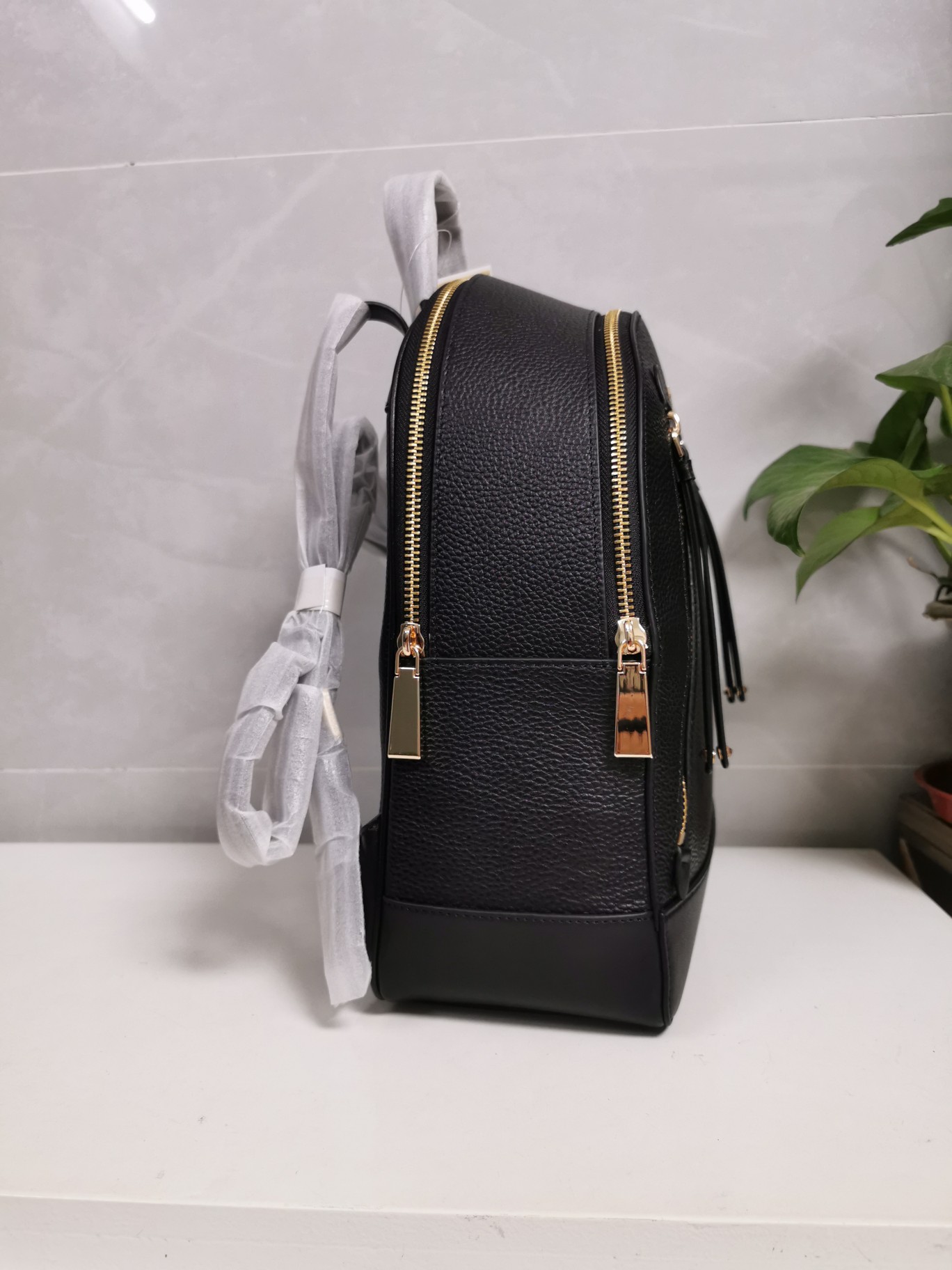 Michael Kors Mk纯原货小字母双肩包拼接女包 RHEA ZIP字母双肩包书包旅行包中号背包