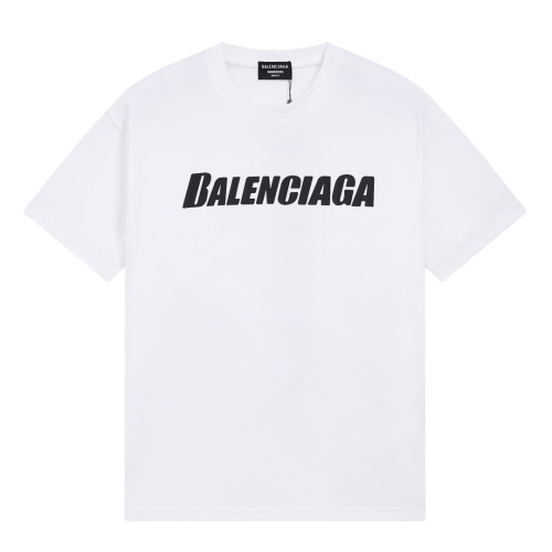 Balenciaga Retro Logo Printed Short Sleeve T-Shirt - White, Loose Fit 1 Balenciaga Retro Logo Printed Short Sleeve T-Shirt - White, Loose Fit