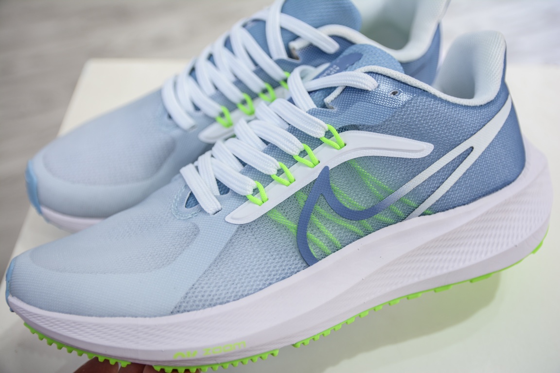 150 耐克Nike Air Zoom Pegasus 39 X"Fog Blue/White/Volt"39代超级飞马涡轮增压马拉松休闲运动慢跑鞋 CW7358-823