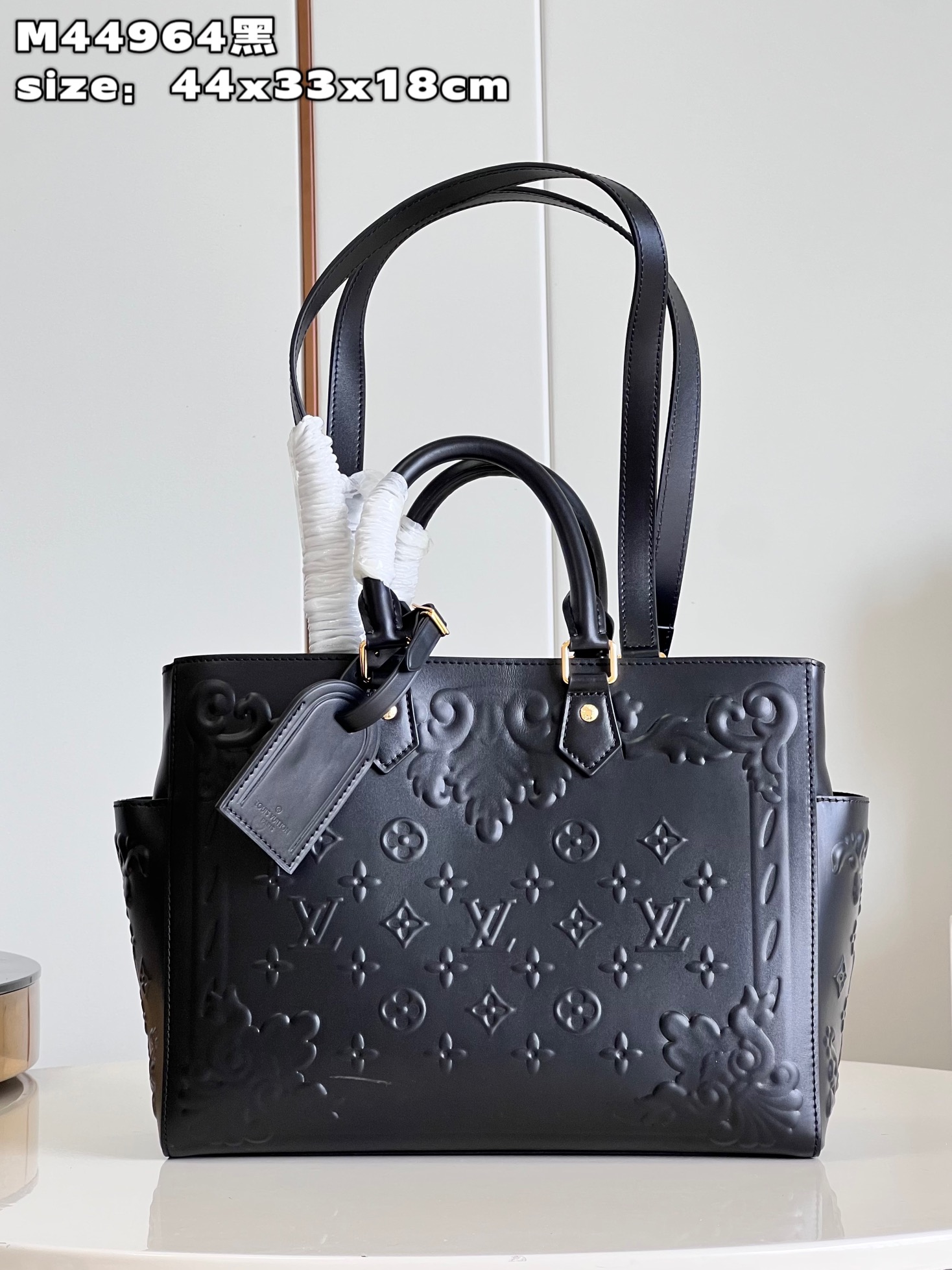 Louis Vuitton LV Sac Plat Bags Handbags Black Men Cowhide M44964