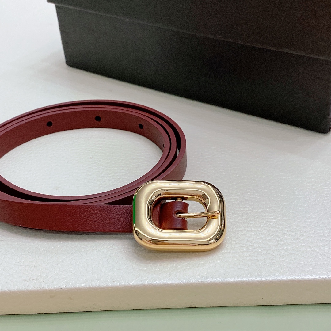 Ms. BV Calf Skin Link Belt with Brass Buckle in Various Sizes - 图片 3