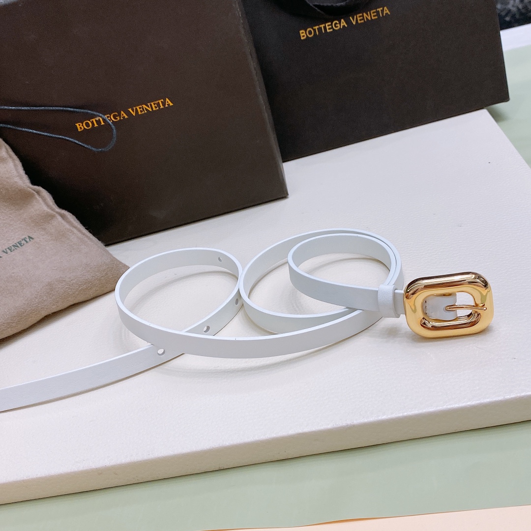 Ms. BV Calf Skin Link Belt with Brass Buckle: Various Sizes Available