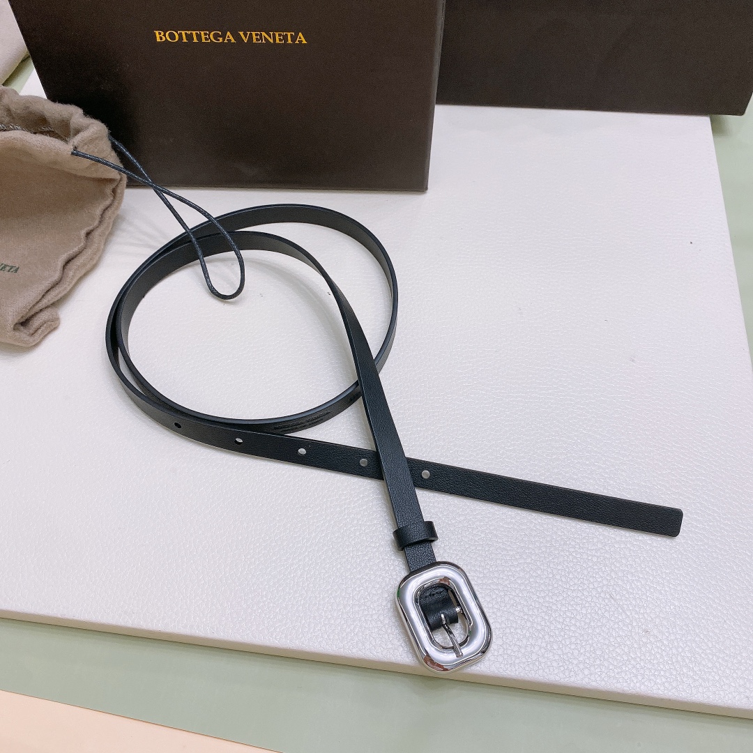 Ms. BV Calfskin Link Belt with Brass Buckle in Various Sizes - 图片 4