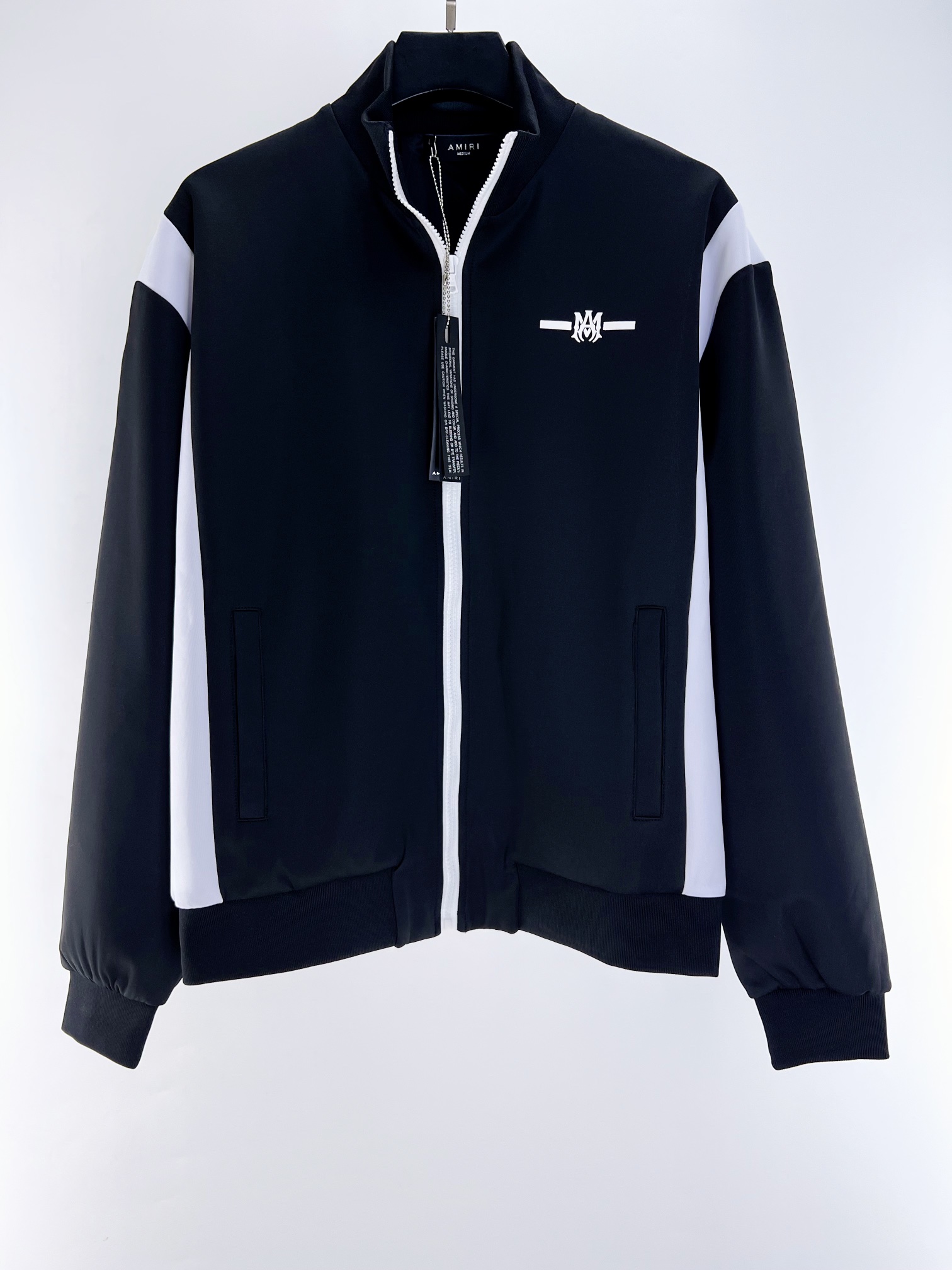 Amiri Men's Black & White Track Jacket: Zip-Up, Comfortable Fabric, Sizes S-XL 5 i1683013619 100 2