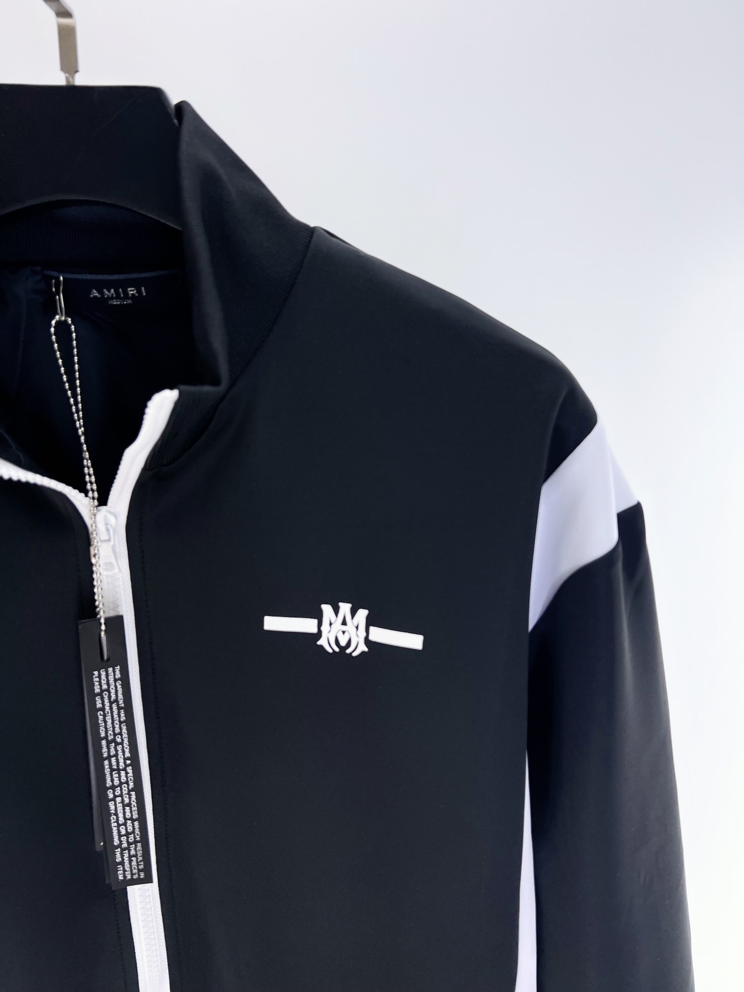 Amiri Men's Black & White Track Jacket: Zip-Up, Comfortable Fabric, Sizes S-XL 8 i1683013619 8153 6