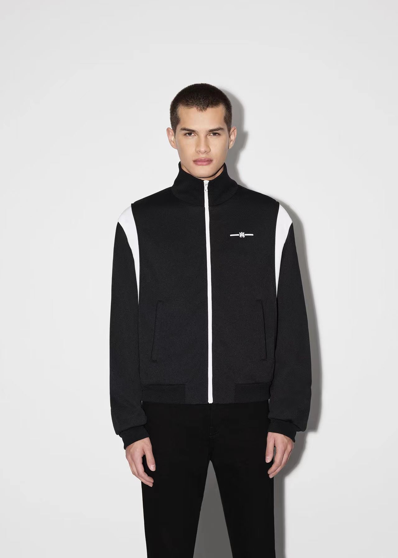Amiri Men's Black & White Track Jacket: Zip-Up, Comfortable Fabric, Sizes S-XL 2 i1683013672 9915 0