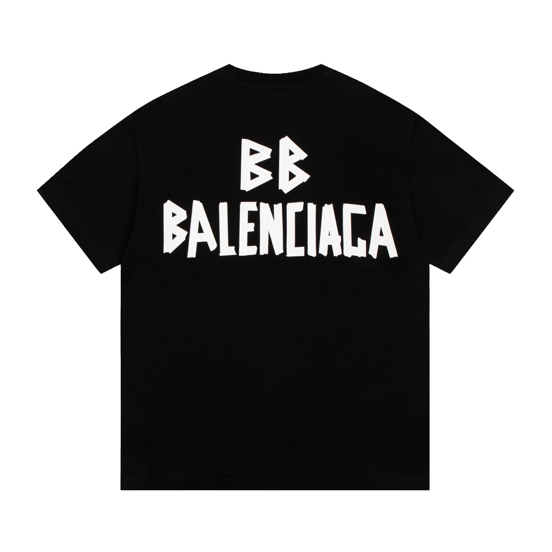 170 Balenciga/巴黎世家2023SS 双B前后字母短袖