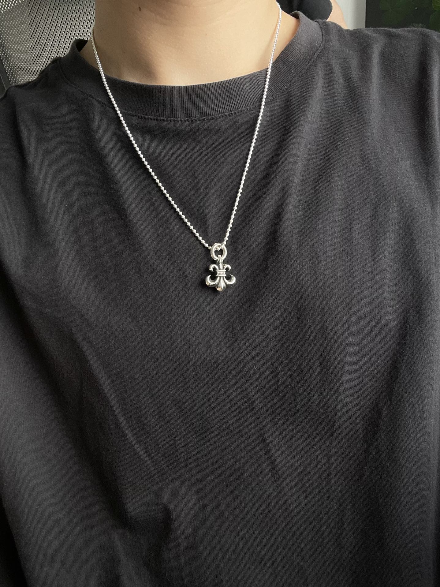 Chrome Hearts 克罗心 圆环童军花吊坠项链