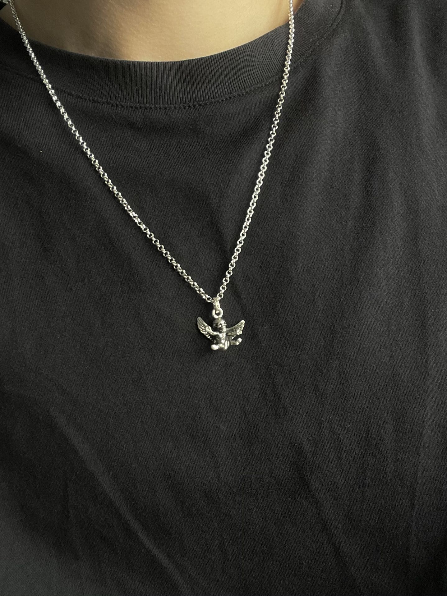 Chrome Hearts 克罗心 天使骷髅吊坠项链