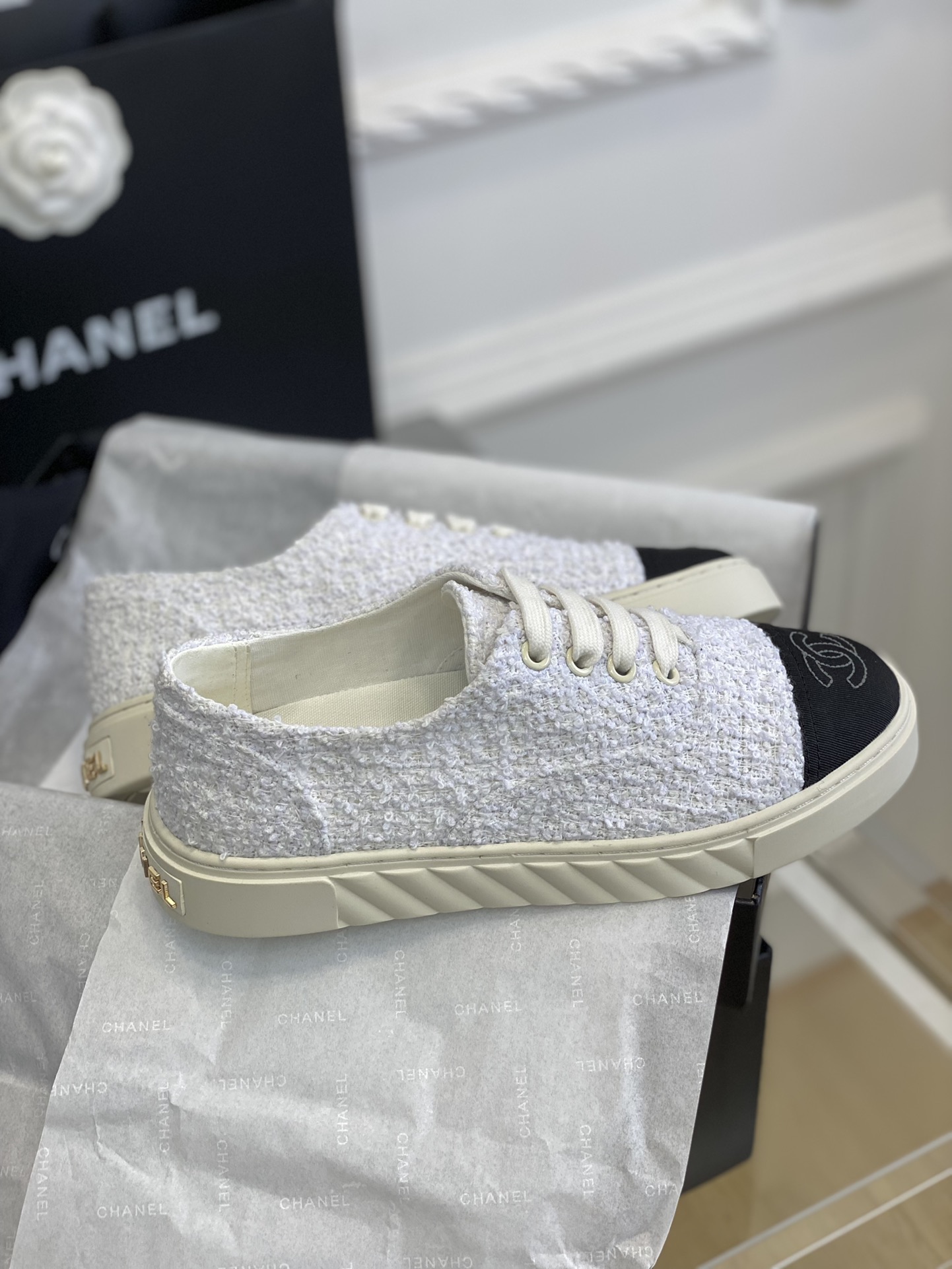 Chanel23s隐藏款帆布小白鞋！