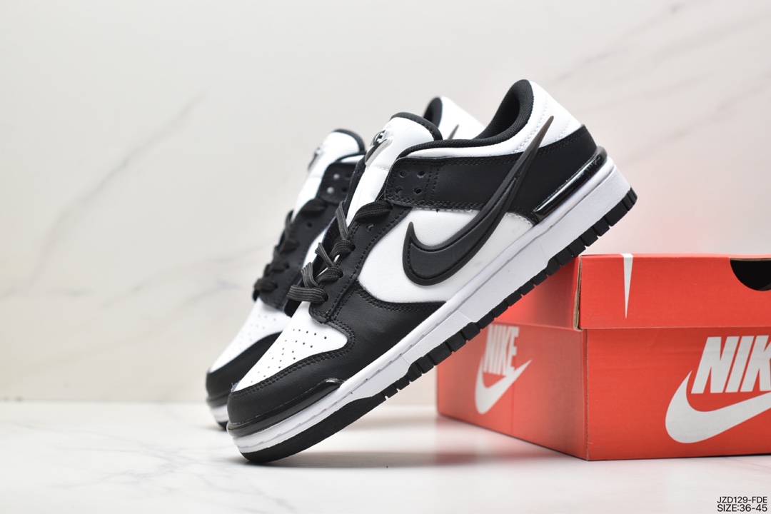 140 全新耐克Nike SB Dunk Low Twist"Panda"扣篮板鞋“黑白熊猫立体钩子”DZ2794-001