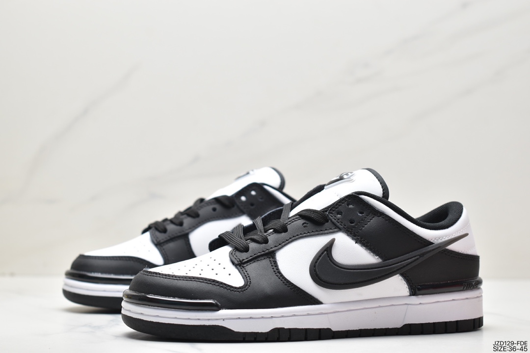 140 全新耐克Nike SB Dunk Low Twist"Panda"扣篮板鞋“黑白熊猫立体钩子”DZ2794-001