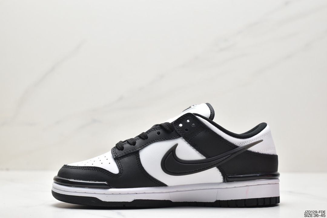 140 全新耐克Nike SB Dunk Low Twist"Panda"扣篮板鞋“黑白熊猫立体钩子”DZ2794-001