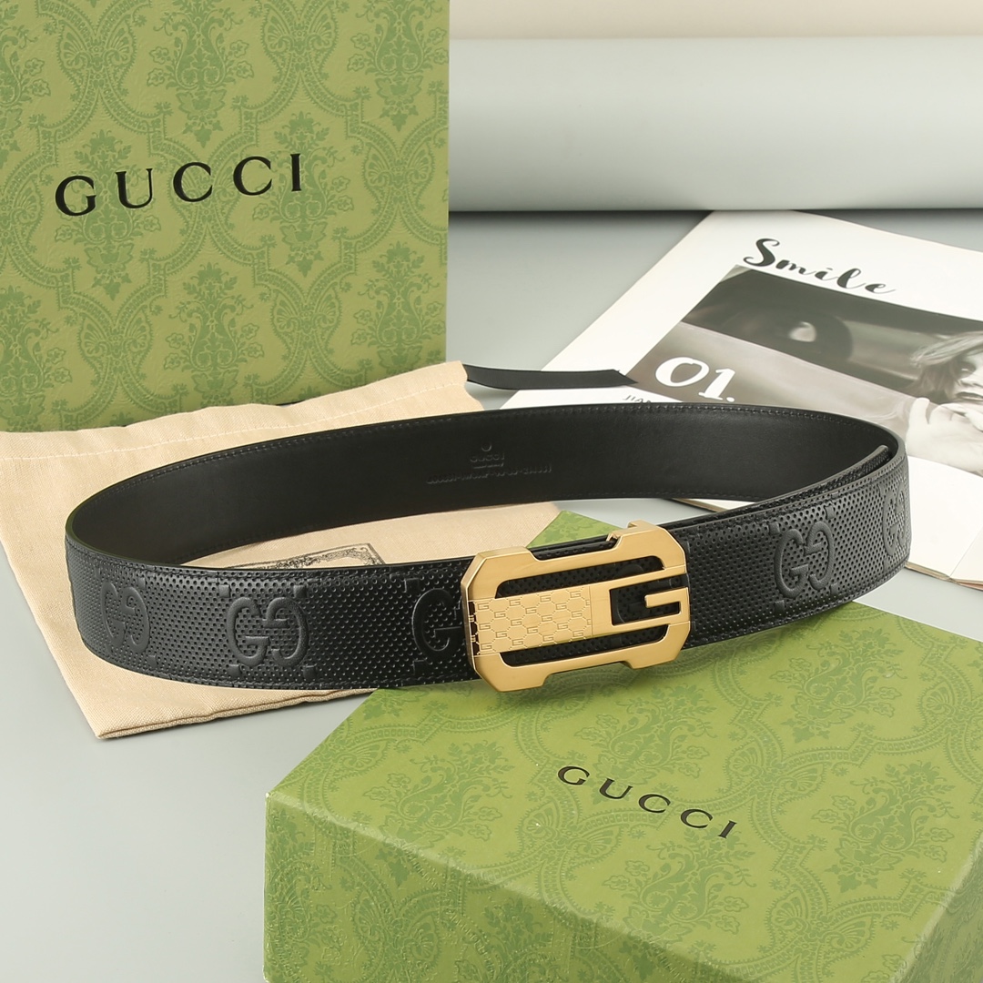 Gucci️头层牛皮宽3.8CM官网