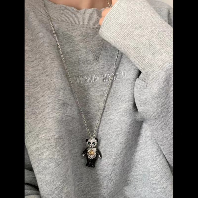Vivienne Westwood 西太后 关节熊项链72cm，耳环领针套装