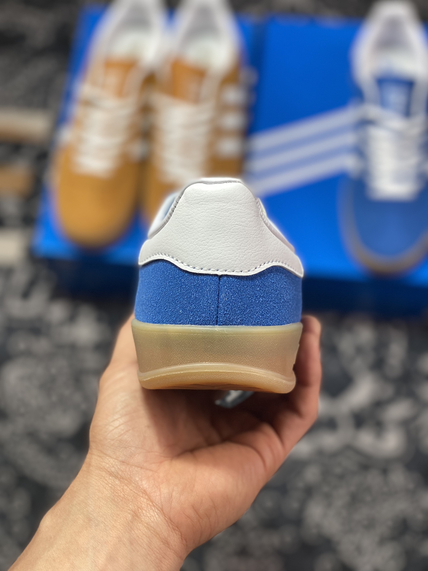 Adidas Gazelle Indoor Trainers low-top retro sneakers ”Royal Blue and White Rubber Sole” HQ8717