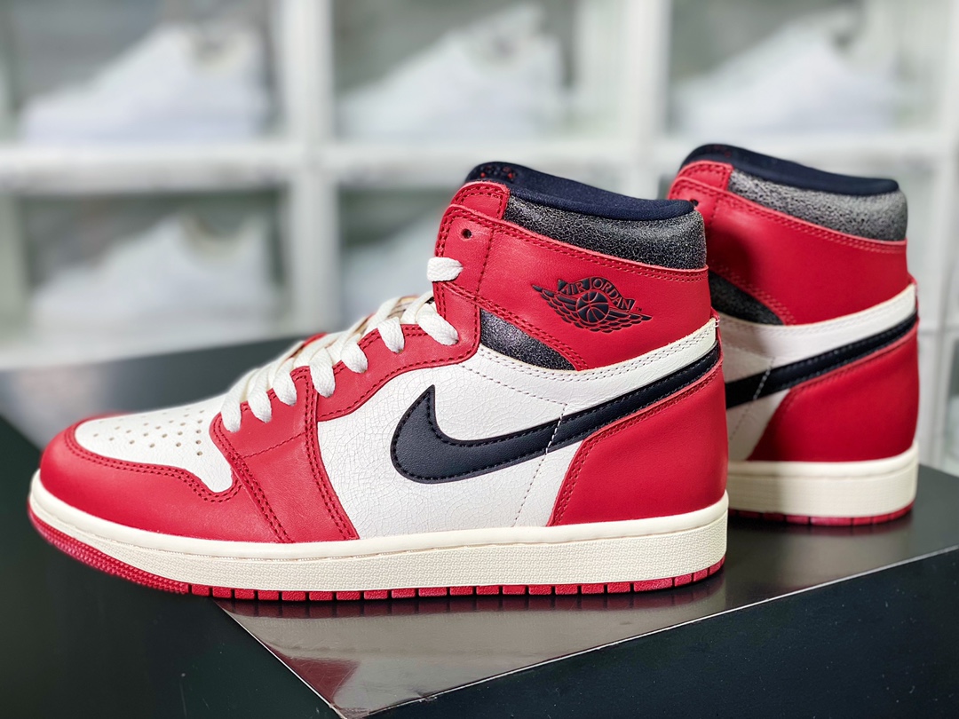 420 Air Jordan 1 Retro High OG"Chicago Reimagined"AJ1代篮球鞋“裂纹白黑红芝加哥”DZ5485-612