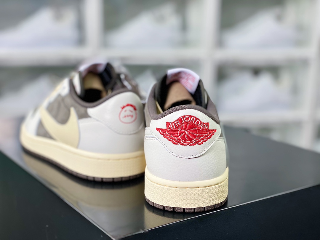 400 Travis Scott x 【Nike】 Wmns Air Jordan 1 Low OG"Olive"AJ1乔丹一代篮球鞋“TS联名反转摩卡棕白3.0倒钩”DM7866-162