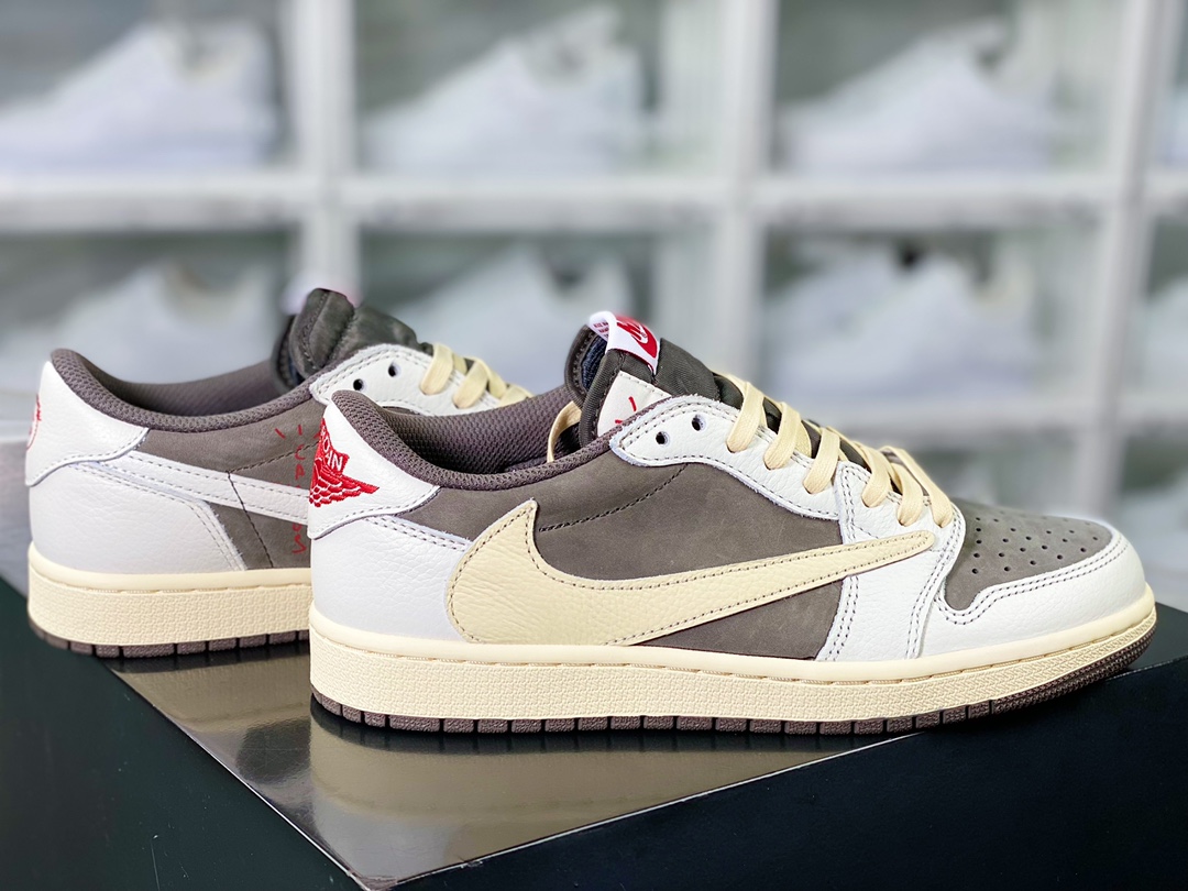 400 Travis Scott x 【Nike】 Wmns Air Jordan 1 Low OG"Olive"AJ1乔丹一代篮球鞋“TS联名反转摩卡棕白3.0倒钩”DM7866-162