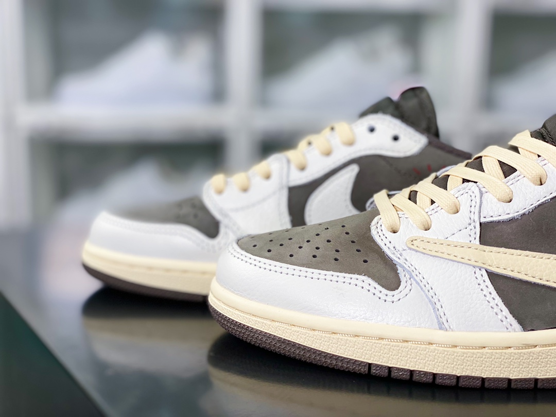 400 Travis Scott x 【Nike】 Wmns Air Jordan 1 Low OG"Olive"AJ1乔丹一代篮球鞋“TS联名反转摩卡棕白3.0倒钩”DM7866-162