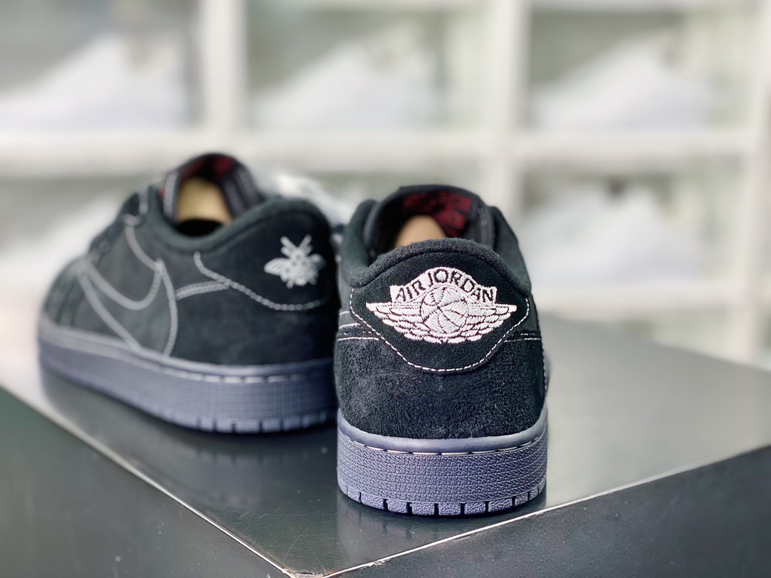 400  Air Jordan 1 Low OG SP"Black/Phantom"AJ1乔丹一代篮球鞋“TS联名黑武士白缝线倒钩5.0”DM7866-001