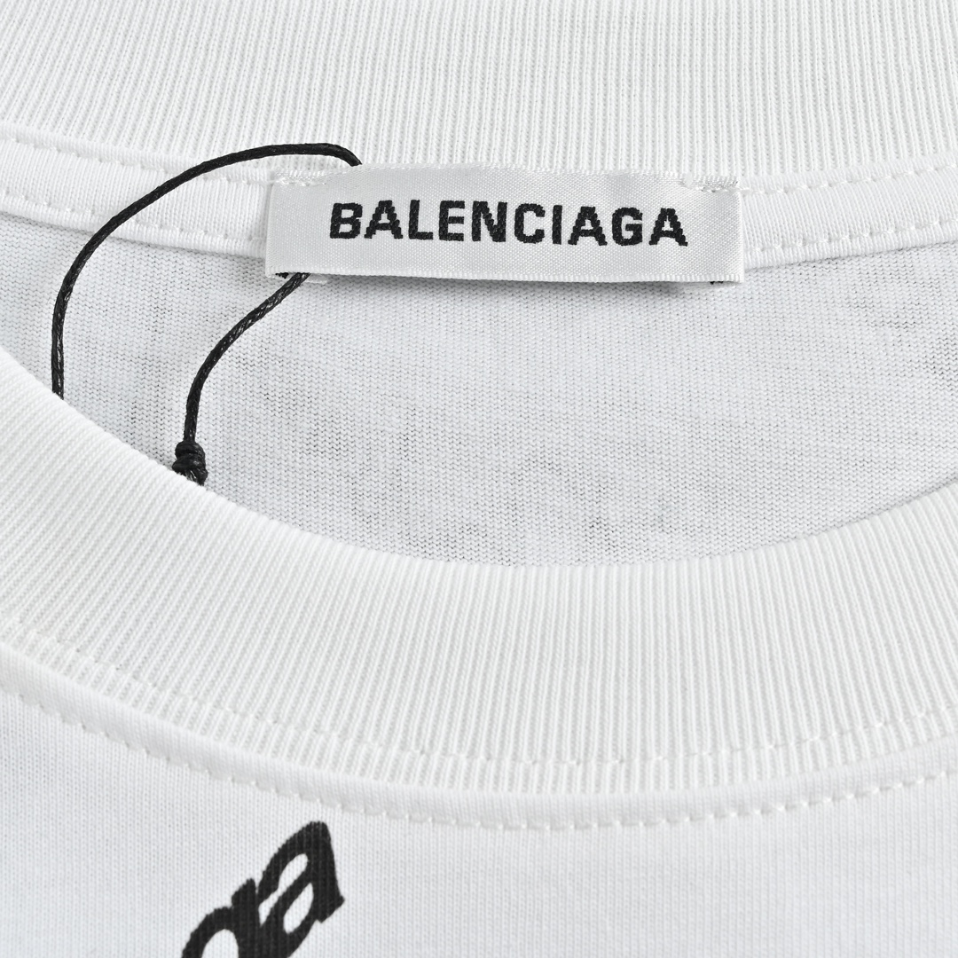 170 Balenciaga/巴黎世家 23ss 弹幕满印微标短袖