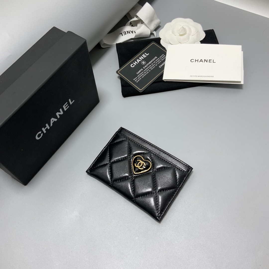 Chanel AAAAA+
 Wallet Card pack Black Lambskin Sheepskin