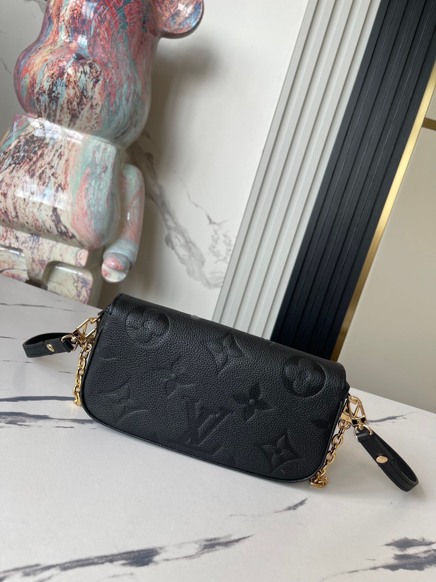 顶级原单独家实拍M82154黑色全皮链条包系列WalletOnChainIvy手袋取材Monogram帆